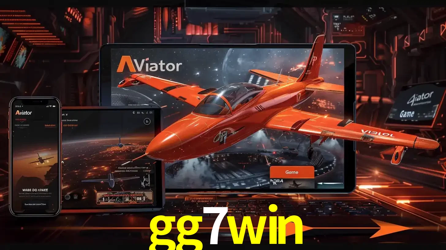 Apresentação tecnológica do jogo Aviator com um avião saindo da tela de um tablet, demonstrando a experiência imersiva em múltiplos dispositivos no gg7win.