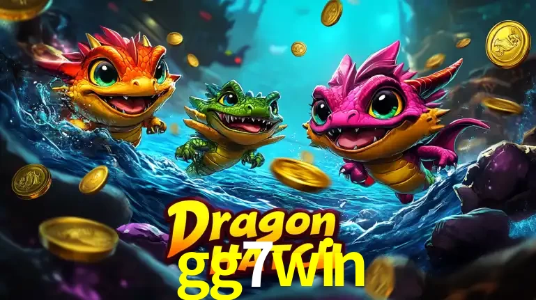 Arte promocional do jogo Dragon Hatch com três adoráveis dragões bebês nadando entre moedas de ouro, um dos slots mais divertidos para jogar no cassino gg7win.